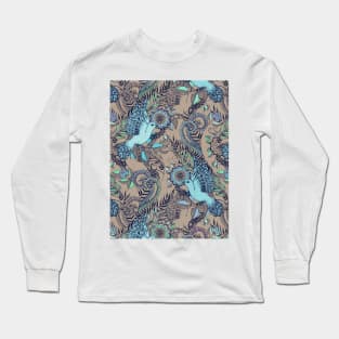 Flight of Fancy – aqua, mint, taupe Long Sleeve T-Shirt